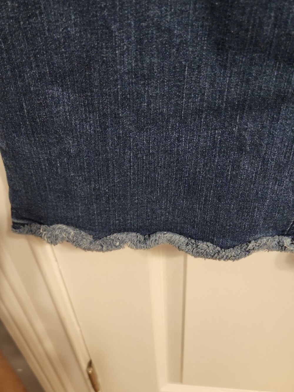 Democracy Medium Wash Flared Jeans with Raw Hem - Picture 3 of 5